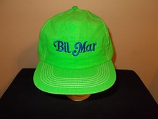 VTG-1980s Bil Mar Flourescent Neon Green snapback USA MADE retro hat