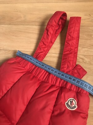 Baby Kids MONCLER Snow Pants Down Ski Puffer Winter RED Boys Girls