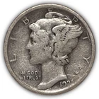 1921 Mercury Dime Silver Fine F Coin #26582