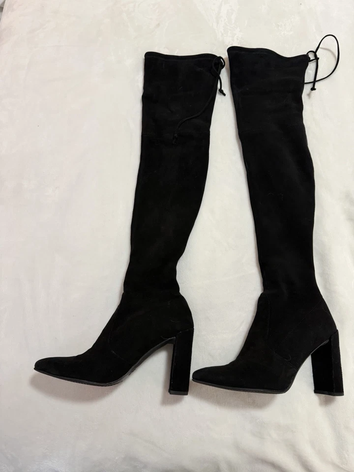 Stuart Weitzman Women's Suede Thigh High Boots - Image 2 of 4