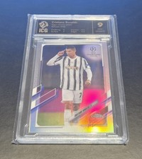 2020-21 Topps Chrome UEFA CL Silver Ref Base Soccer Card Cristiano Ronaldo 
