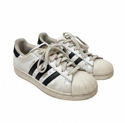 adidas Superstar White Black Leather Low Top Athletic Sneaker C77154