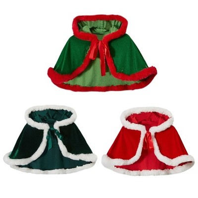 Multifunctional Shawl Evening Party Winter Children Shawl Sleeveless Furs Stole