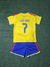Size Adult XS/30 / Luis Diaz 7/ Colombia World Cup Home Jersey Set