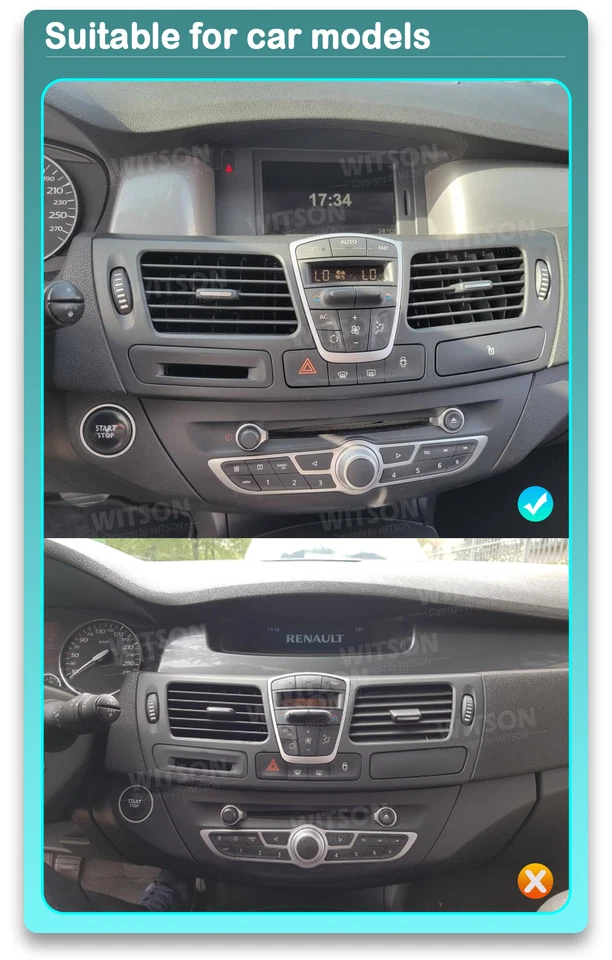 7" Android 14 für Renault Laguna 3 Breite 2011-2015 LHD & RHD Car 4GB + 64GB - Bild 3 von 4