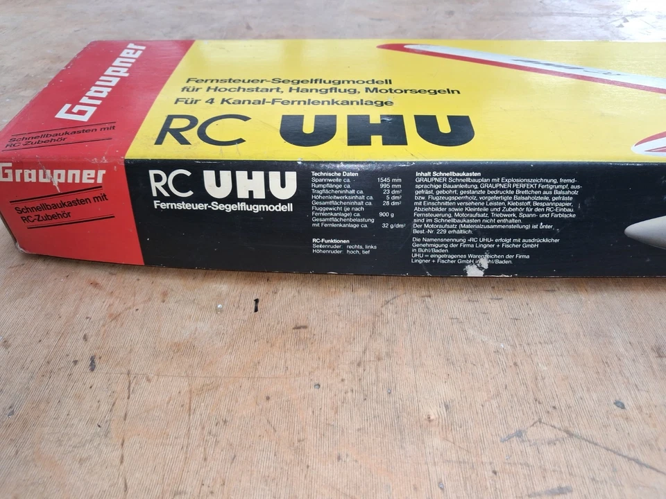 Schnellbaukasten RC UHU von Graupner Nr. 4232 angefangen - Bild 3 von 4