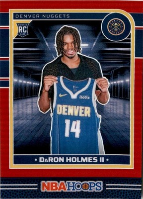 2024-25 Hoops #252 DaRon Holmes II Premium Prizms Red #/99 Denver Nuggets
