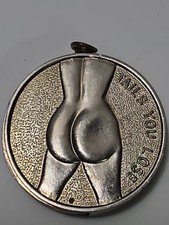 Heads I Win Tails you Lose Risque Coin Shape Lighter JGbx29