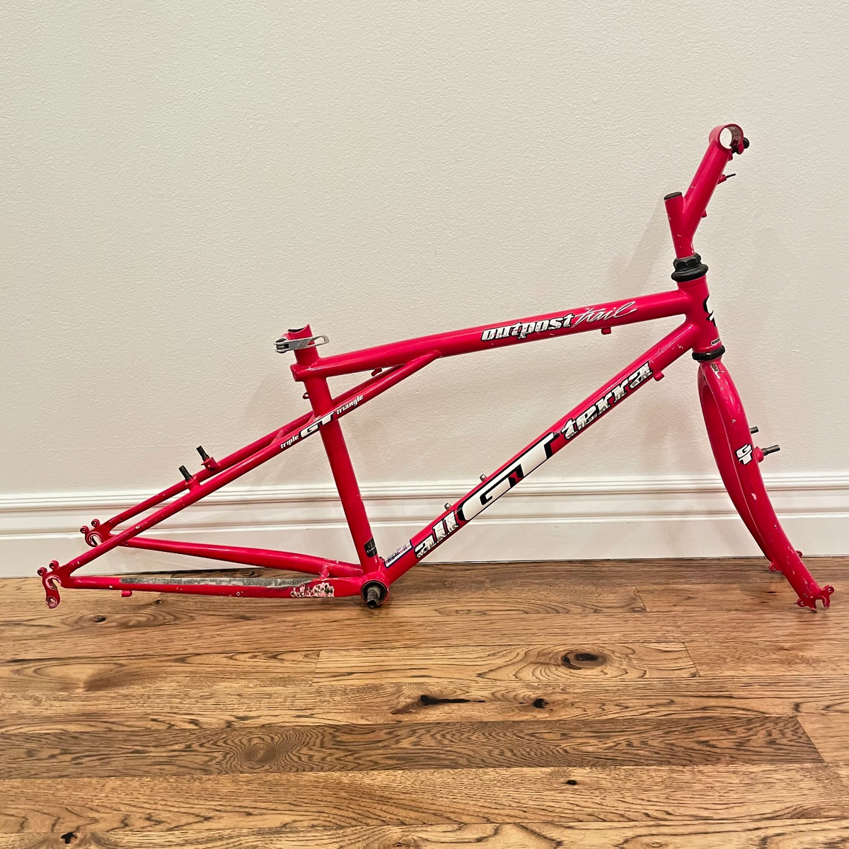 Vintage Gt All-terra Outpost Trail Mtb Frame Red MTB Steel Small