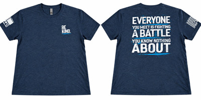 Til Valhalla Men's 2XL Blue Cotton Be Kind Graphic Crew T-Shirt