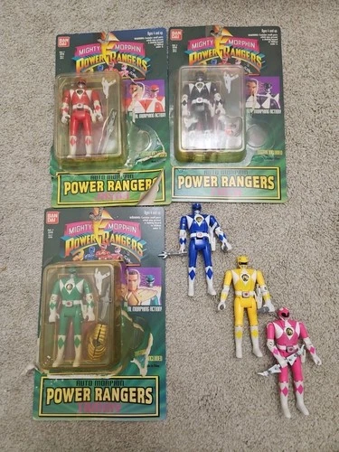 Vintage Auto Morphin Head Flip Power Ranger Figures 1993 COMPLETE Set Of 6