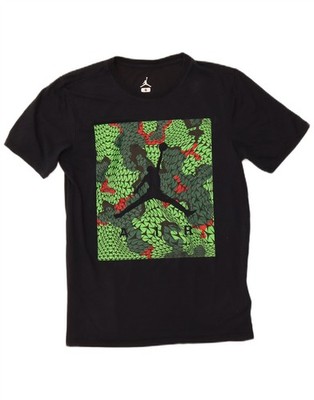 Jordan Herren Grafik T-Shirt Oberteil Small schwarz Baumwolle Sport DT06