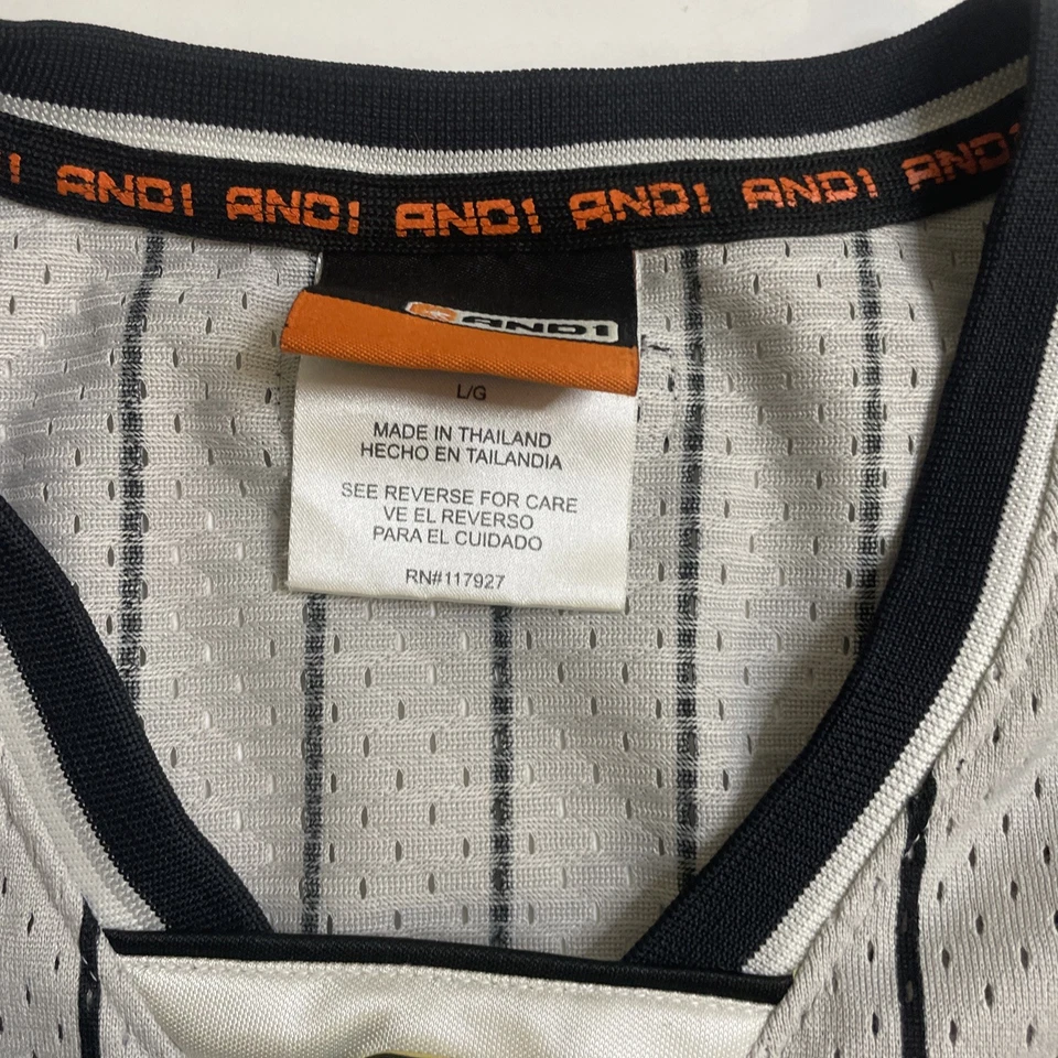 Vintage AND1 Basketball Jersey Size Large Streetball - Image 3 of 4