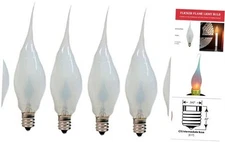  Silicone Dipped Flickering Flame Bulb, Country Style, Electric Candle Lamp 