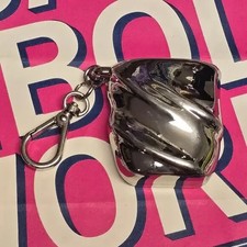 BATH BODY WORKS CHROME METAL HARD POCKETBAC HOLDER HAND SANITIZER CASE CLIP