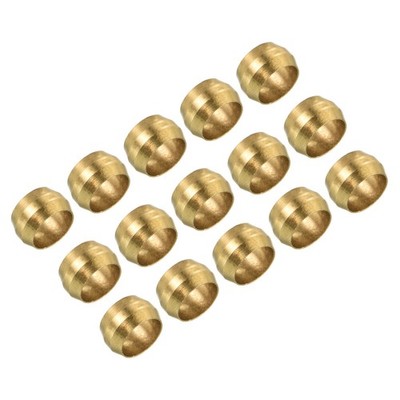 6mm 15Pack Rohr Messing Compression Hülse Aderlass Kompression Verschraubung
