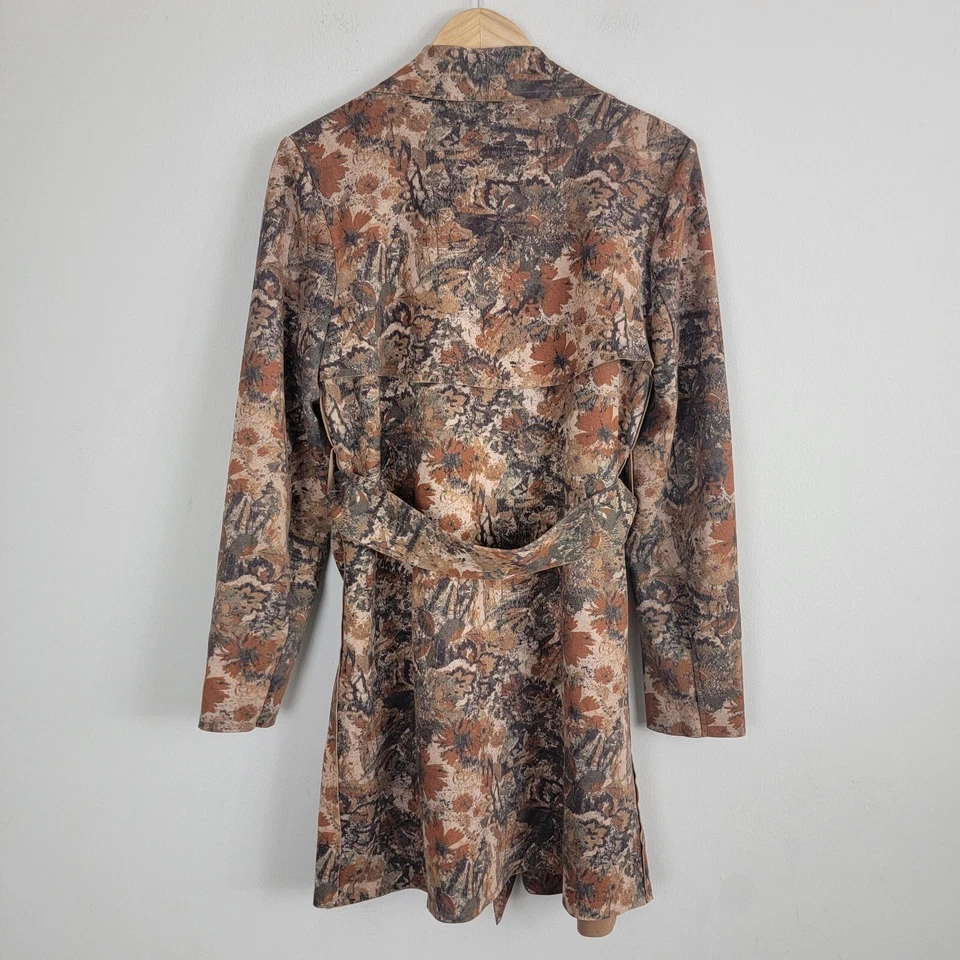 Gabardina Solitario Mujer Talla L Multicolor Camuflaje Cinturón Manga Larga Foto 3 de 4