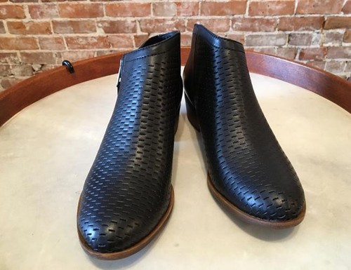 Lucky Brand Black Perforated Leather Brielley Ankle Boot Bootie Sale | eBay