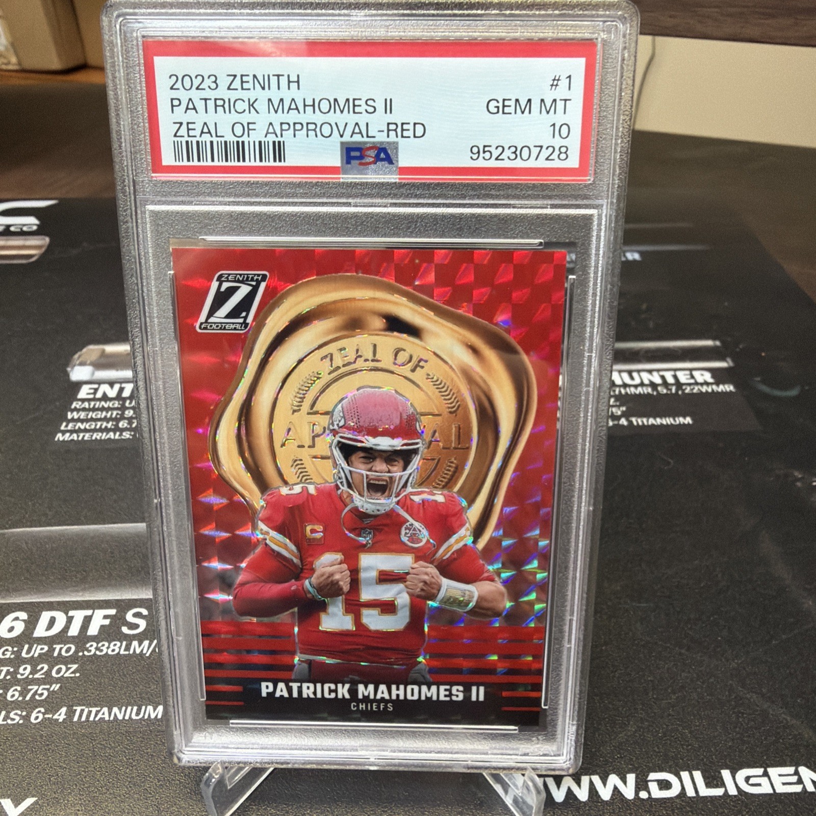 2023 Panini Zenith Patrick Mahomes II #1 Zeal of Approval Red PSA 10