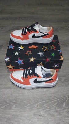 Nike Air Jordan 1 Elevate, Orange Black White Sneakers