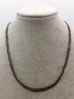Vintage 925 Silver Greek Key Meander Link Chain Necklace