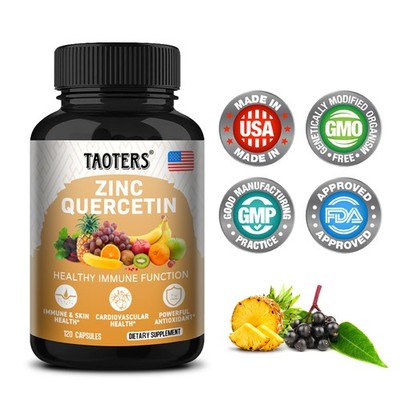 Quercetin Zinc Supplements Protects Respiratory System Antioxidants 120 Capsules