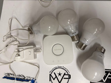 Philips Hue White 4 Pack A19 LED Smart Bulbs Starter Kit w/ Bridge 472001