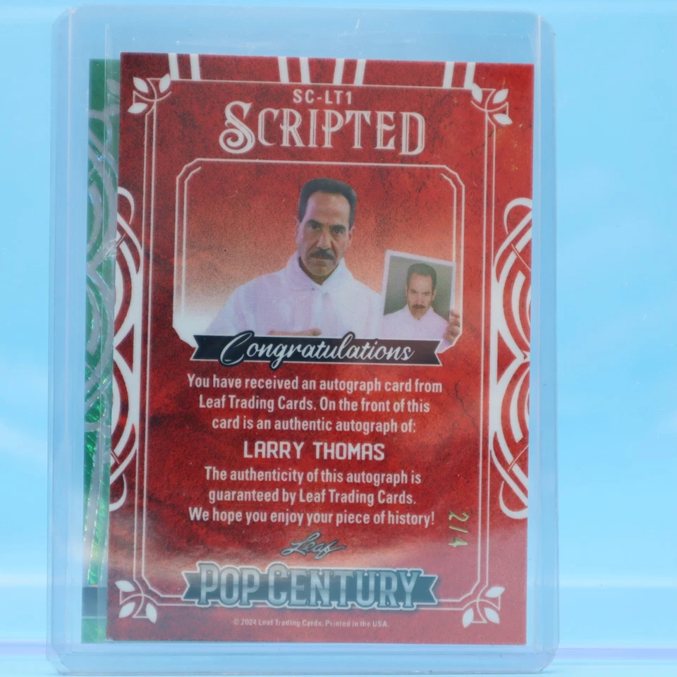 LARRY THOMAS 2024 Leaf Pop Century #2/4 Autograph "NO SOUP FOR YOU!" SEINFELD - Image 2 of 2