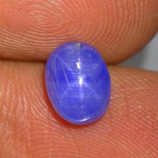 2.28Ct Oval Cab  Natural 6-Rays Star Unheated Blue Star Sapphire Gemstone
