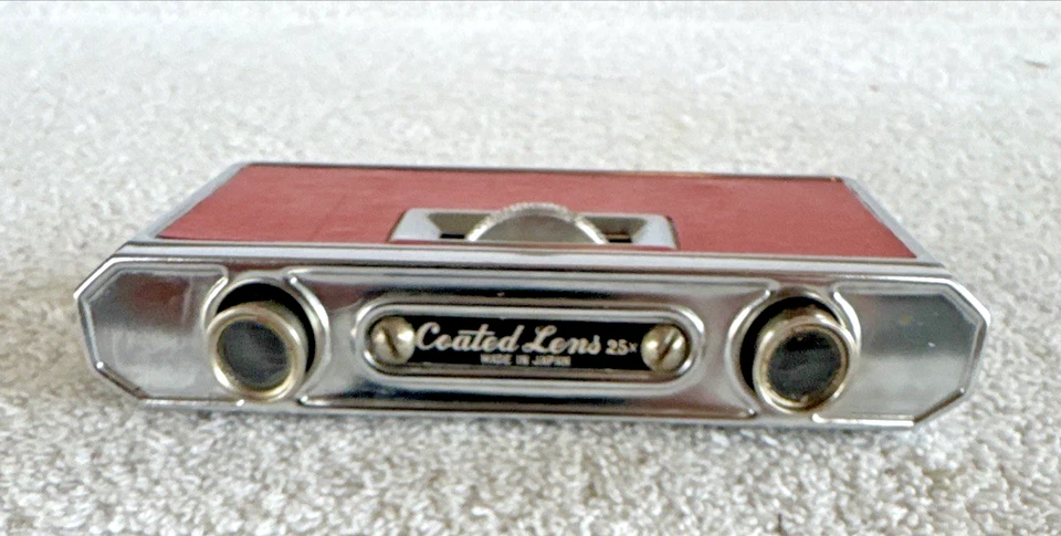 VTG Travellers Coated Lens Binoculars Opera Glasses Sports Events 2.5x Red Japan - Image 4 of 4