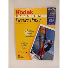 KODAK PREMIUM PICTURE PAPER 8.5X11 HIGH GLOSS HEAVY WEIGHT 4 Sheets in Package