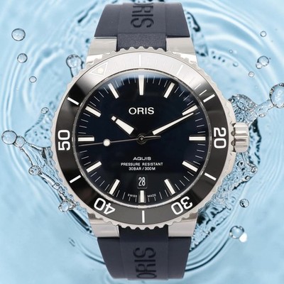 Oris Aquis Date 43,5 mm Stahl Keramik blau Uhr 01 733 7730 4135-07 4 24 65EB