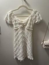 LoveShackFancy Girls A-Line Ivory Short Dress 14Y Ruffle Sleeve - never used 