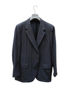 Brioni Roman Style Grey Pinstripe 2 Buttons Blazer Wool Jacket Jacke Wolle IT 56