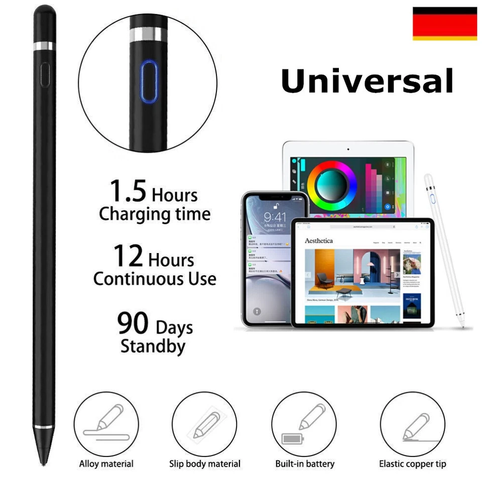 Stylus Pen Stift für Apple Pencil iPad Pro 9.7 10.5 12.9 Mini 1 2 3 4 Pro Air DE - Bild 2 von 4