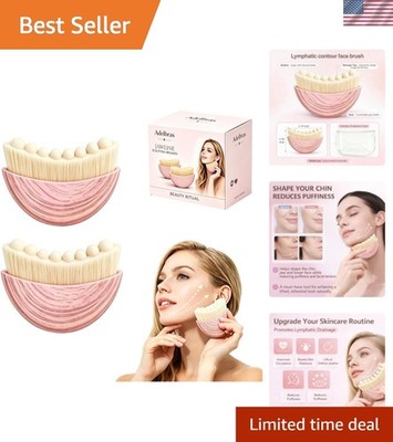 Compact Lymphatic Drainage Brushes - 2PCS Travel-Friendly Facial Sculpting Tool