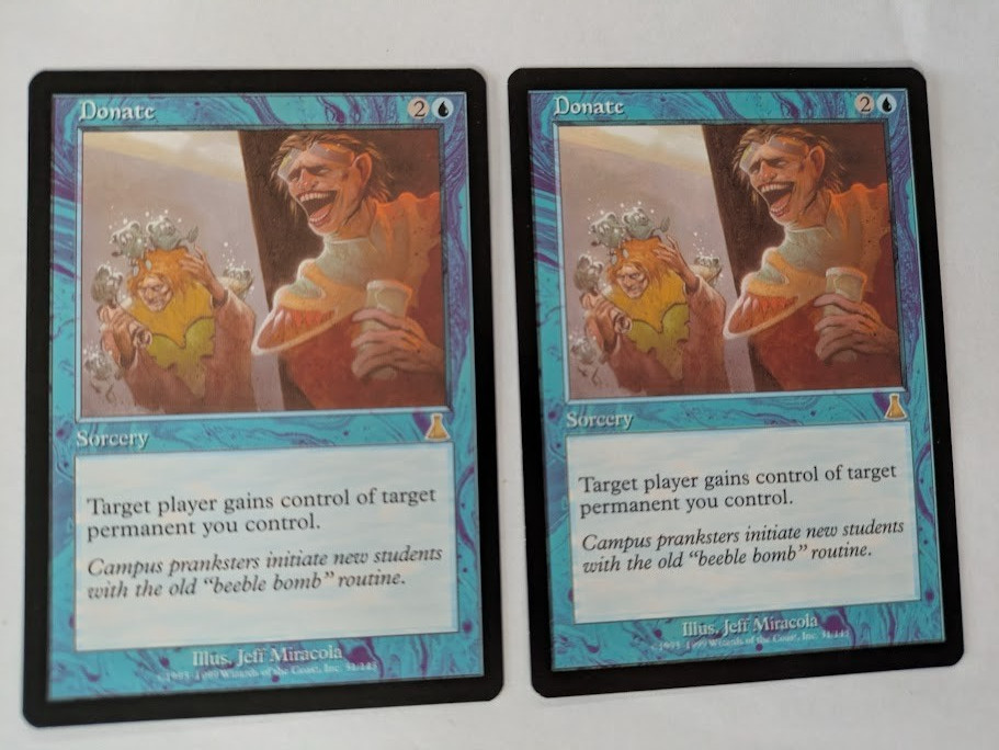 2 Donate Urza Destiny MTG NM Free shipping with tracking