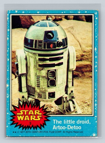 1977 Topps Star Wars #3 The little droid, Artoo-Detoo