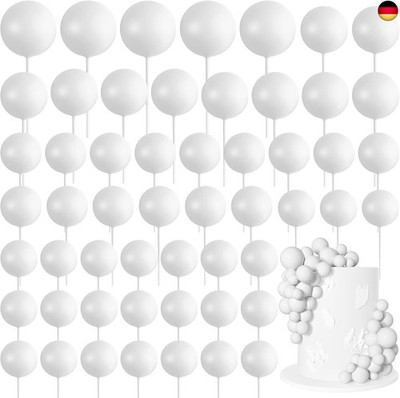 Bouiexye 75 Stück Cake Topper Decoration Tortendeko Kugeln Deko Torte