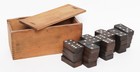 Antique ARABESQUE EMBOSSED DOMINOS-28 Pieces w/BOX-RARE — photo 1