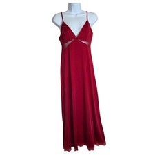NWOT Cider Wine Red Lace Cut Out Maxi Slip Dress V-Neck Adjustable Straps