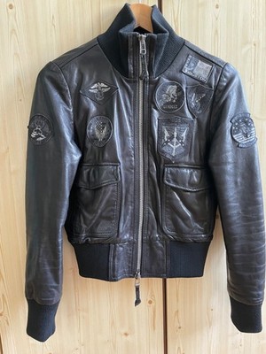 Miss Topgun Damen Lederjacke Gr. S - Echtleder - Bomberjacke - kaum getragen