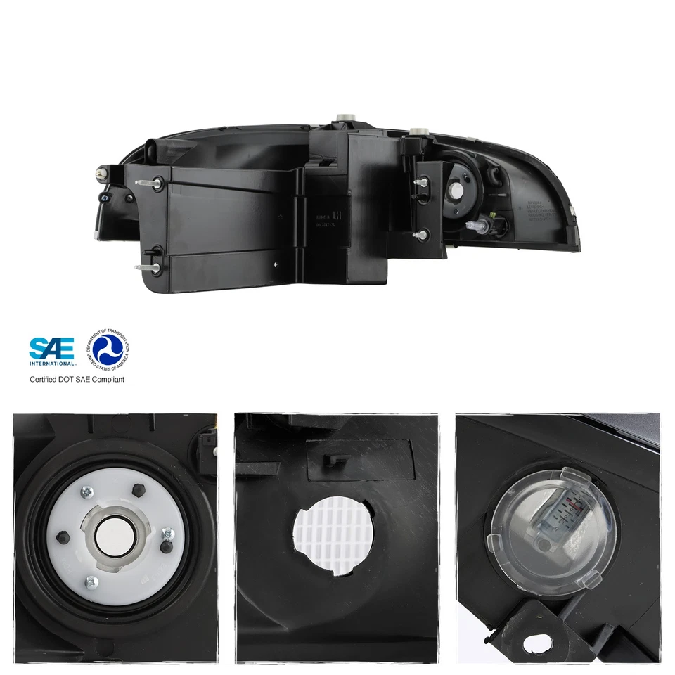 Par de faros cromados conductor+pasajero para Buick Park Avenue 1997-2005 Foto 3 de 4