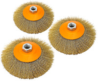 3X Hero KegelbüRste 125Mm RundbüRste M14 ScheibenbüRste BüRste Winkelschleifer
