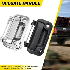 Tailgate Door Handle For 2004-2016 Ford F-150 Truck With Keyhole Black Chrome