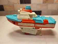 1997 Masudaya Wind Up Transforming Police Boat/Robot Red/Blue/White Very Rare