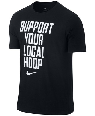 Size M NIKE Men’s White T-shirt Support Your Local Hoop Logo
