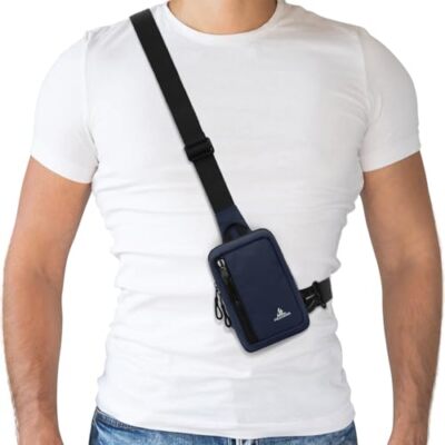 best crossbody bags for travel men SYCNB Small Bag Men, Mini Shoulder Bag Mini Messenger Bag for Cell Phone Outdoor Hiking, Neck Pouch Bag Passport Wallet with Adjustable and Removable Shoulder Strap For Men Cross Body Handbags