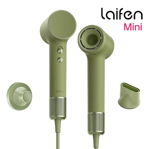 Laifen Swift Mini Hair Dryer - Green with Nozzle & Holder Set + Kid Mode - Picture 2 of 7