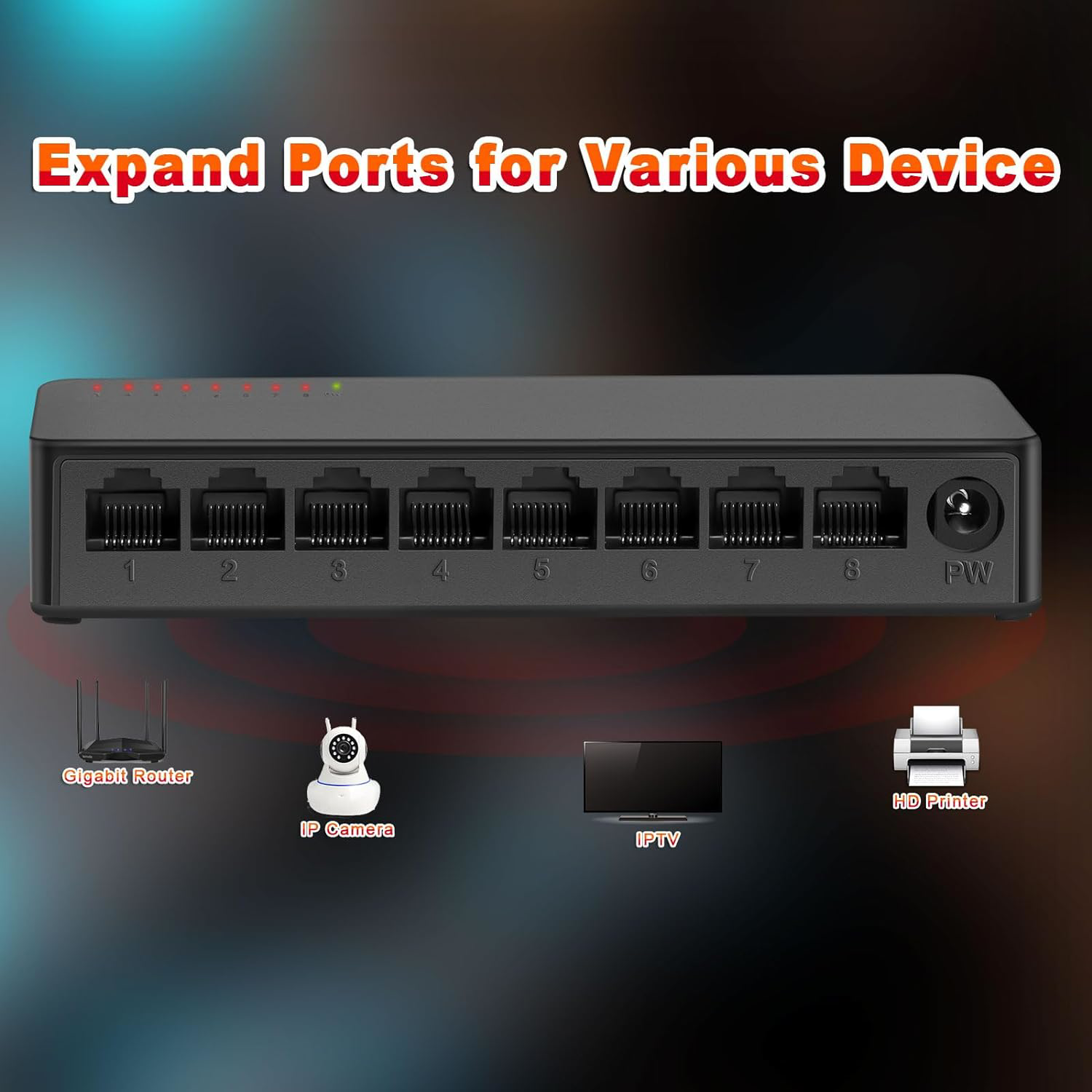 NETGEAR 8Port Gigabit Unmanaged Switch (GS308) Home/Office